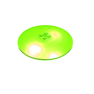 Деталь LEGO Dish 10 x 10 Inverted (Radar) with Solid Studs, Прозрачный ярко-зеленый