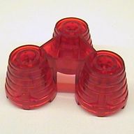 Деталь LEGO Electric, Light & Sound Rocket Engine, Nozzles, Прозрачный красный