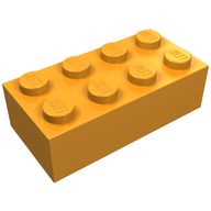 Деталь LEGO Кирпичик 2 x 4, Землисто-оранжевый