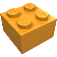 Деталь LEGO Кирпичик 2 x 2, Землисто-оранжевый
