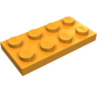 Деталь LEGO Пластина 2 x 4, Землисто-оранжевый