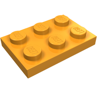 Деталь LEGO Пластина 2 x 3, Землисто-оранжевый