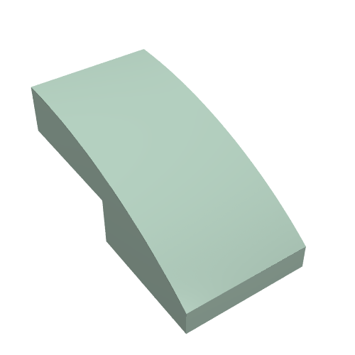 Набор LEGO Slope Curved 2 x 1 No Studs [1/2 Bow], Sand Green