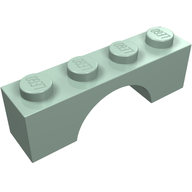 Деталь LEGO Кирпичик-арка 1 x 4, Песочно-зеленый