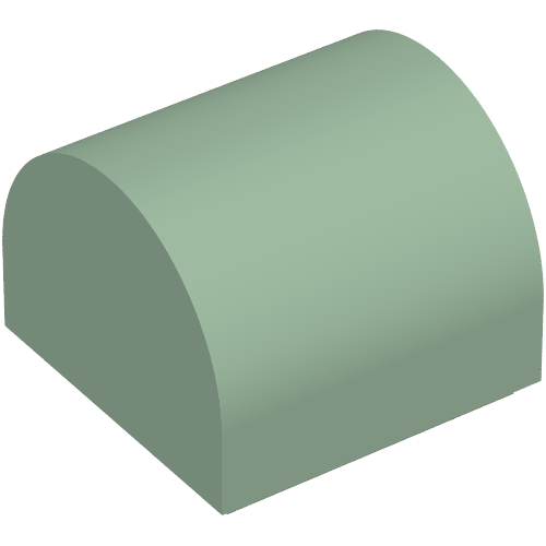 Набор LEGO Plate 1 x 1 x 12/3 Double Curved Top, No Studs, Sand Green