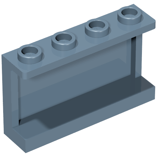 Набор LEGO Panel 1 x 4 x 2 with Side Supports - Hollow Studs, Sand Blue