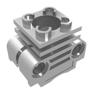Деталь LEGO Technic Engine Cylinder with Side Slots, Серебряный хром