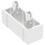 Деталь LEGO Fuel Tank 2 x 4 [Two Pins], Серебряный хром