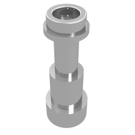 Деталь LEGO Minifig Telescope, Серебряный хром