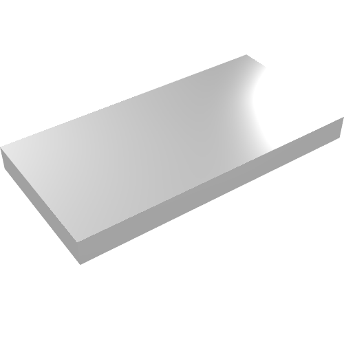 Набор LEGO Tile 2 x 4 with Groove, Chrome Silver