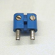 Деталь LEGO Electric Connector, 2 Way Male Rounded Narrow Type 2 with Hollow Pins, Красный