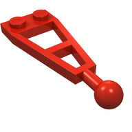 Деталь LEGO Plate Special 1 x 2 with Long Towball, Красный