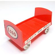 Деталь LEGO HO Scale Bedford ESSO Barrel Trailer, Красный