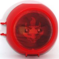 Деталь LEGO Half Pod with Ninjago Kai Sticker, Красный