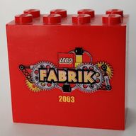 Brick 2 x 4 x 3 with LEGO Fabrik 2003 Print