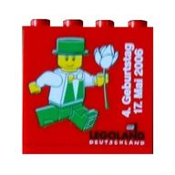 Brick 2 x 4 x 3 with '4. Geburtstag 17. Mai 2006' 'LEGOLAND DEUTSCHLAND' Print
