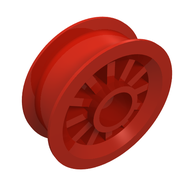 Деталь LEGO Wheel Spoked 2 x 2 with Pin Hole, Красный