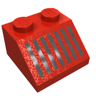 Slope 45° 2 x 2 with Black Grill Print