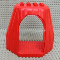 Деталь LEGO Duplo Rock Cave with Door Opening, Красный