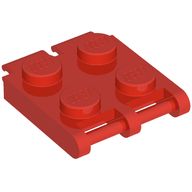 Деталь LEGO Scala Jewelry Plate, Modified 2 x 2 (Human Bracelet segment), Красный