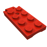 Деталь LEGO Пластина шарнирная верхняя 2 x 5, Красный