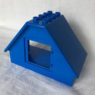 Деталь LEGO Duplo Building House 4 x 8 x 5 with Window Opening, Красный
