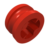 Деталь LEGO Technic Bush 1/2 Smooth with Axle Hole Reduced, Красный