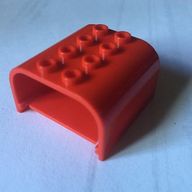 Деталь LEGO Container, Mailbox 4 x 4, Красный