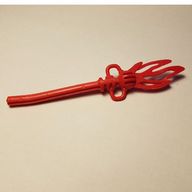 Деталь LEGO Bionicle Weapon Long Axle Flame Staff 1 x 12, Красный