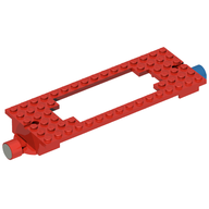 Деталь LEGO Train Base 6 x 16 Old with Magnets, Красный