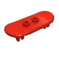 Деталь LEGO Minifig Skateboard with Trolley Wheel Holders, Красный