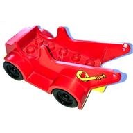 Деталь LEGO Duplo Fire Wagon with Hose Print, Красный