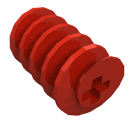 Деталь LEGO Technic, Gear Worm Screw, Красный