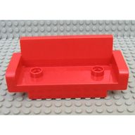 Деталь LEGO Duplo Couch / Sofa 2 x 6, with Two Studs, Красный