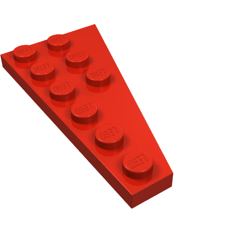 Набор LEGO Wedge Plate 6 x 3 Left, Красный