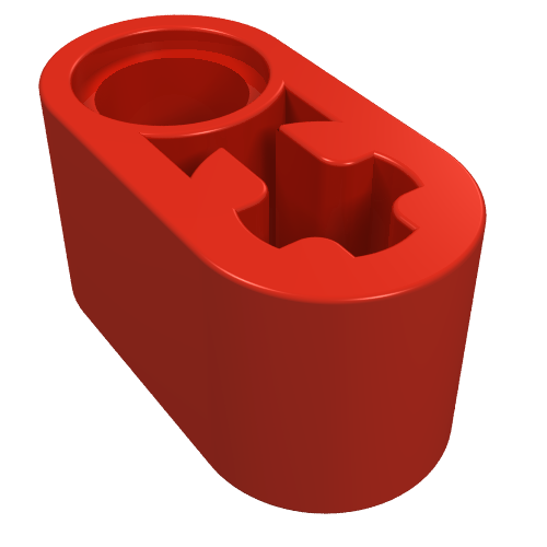 Набор LEGO Technic Beam 1 x 2 Thick with Pin Hole and Axle Hole, Красный