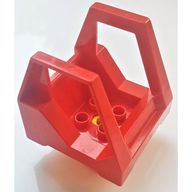 Деталь LEGO Duplo/Toolo Cabin Bottom, Красный