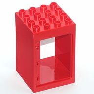 Деталь LEGO Duplo Building Door Frame / Entryway 4 x 4 x 5, Красный