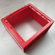 Деталь LEGO Duplo Building Door Frame / Entryway with Double Doorway and 4 x 8 Studs on Top, Красный