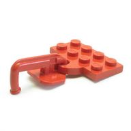 Деталь LEGO Plate Special 2 x 4 with Train Coupler Open with Hook, Красный