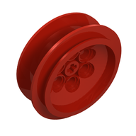 Деталь LEGO Wheel 62.4 x 20 with Flush Axle Stem, Красный