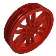 Деталь LEGO Wheel 75 x 17 Motorcycle, Красный