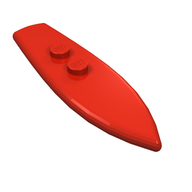 Деталь LEGO Minifig Surfboard Standard, Красный