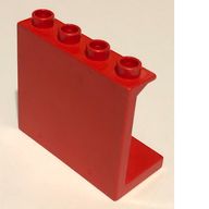 Деталь LEGO Duplo Panel 4 x 2 x 2, Красный