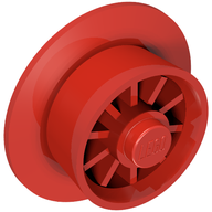 Деталь LEGO Train Wheel Spoked for Motor, Красный