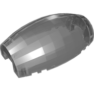Деталь LEGO Windscreen 10 x 6 x 3 Bubble Canopy Double Tapered with Square Front Cutout, Прозрачный черный