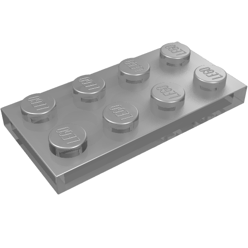 Набор LEGO Plate 2 x 4, Прозрачный черный