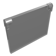 Деталь LEGO Glass for Window 1 x 4 x 3 - Opening, Прозрачный черный