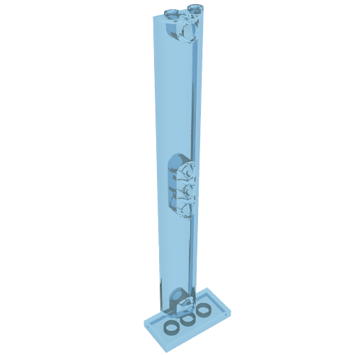 Набор LEGO Support Half Round 2 x 4 x 13, Trans-Light Blue