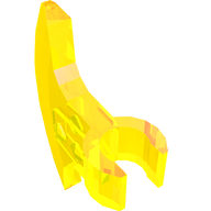 Деталь LEGO Minifig Axe Head, Clip-on (Viking) [Thick Clip], Прозрачный неоново-зеленый